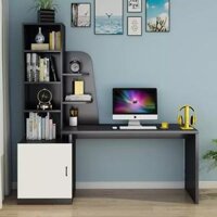 Bàn làm việc tích hợp ngăn kéo và kệ sách thiết kế hình cánh buồm độc đáo CB002