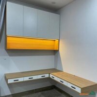 Bàn làm việc treo tường chữ L BLV042