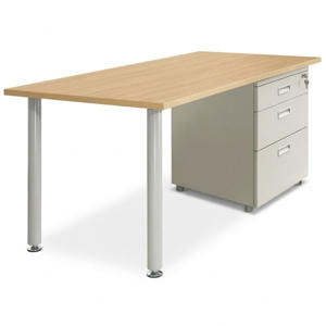 Bàn làm việc văn phòng chân sắt trụ NT190 BCT16HS3