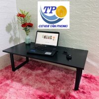 🔥🔥Bàn làm việc (R50*D100*C35cm), bàn học, bàn ăn chân sắt gấp bệt Tân Phong mặt màu ĐEN dày 17mm