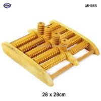 Bàn lăn chân 4 trục bi đứng massage gỗ cỡ lớn - giúp lưu thông máu - MH865- HAHANCO
