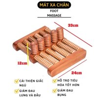 Bàn lăn gỗ massage chân 5 cột và 6 hàng