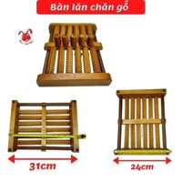 Bàn lăn gỗ massage chân 6 hàng 31x24x6cm - giúp lưu thông máu thiết kế đơn giản, tiện lợi sử dụng.