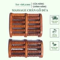 Bàn lăn Massage bàn tay, bàn chân gỗ dừa - Mát xa trị liệu