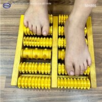 BÀN LĂN MASSAGE (CHÂN / TAY) BẰNG GỖ (01 TRỤC NÚT 05 TRỤC GAI) Giúp lưu thông máu (MH866)