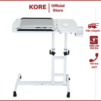 Bàn laptop di động, Bàn máy tính đa năng có bánh xe thiết kế gấp gọn thông minh khi làm việc