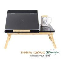Bàn laptop gấp gọn đa năng gỗ tre - mặt bàn nghiêng 5 cấp độ, có ngăn kéo - BLT03/B
