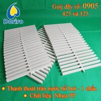 Bán lẻ 01 mét Thanh thoát nước tràn hồ bơi – chiều rộng 30 cm; chiều dày 2,3cm; loại 1 chấu, nhựa PP / Nan thu nước tràn