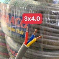 BÁN LẺ 50M- DÂY ĐIỆN 3 LÕI DAPHACO 3X4.0 - 2 VỎ BỌC, RUỘT ĐỒNG NGUYÊN CHẤT 100%