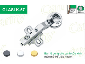 Bản lề cho cánh cửa kính Cariny Glasi K57