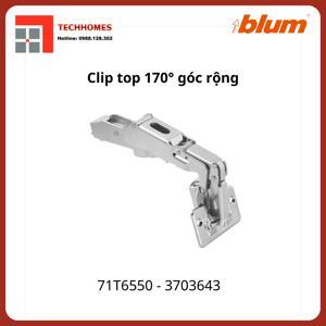 Bản lề CLIP top góc mở 170° dành cho ứng dụng góc mở rộng Blum 71T6550