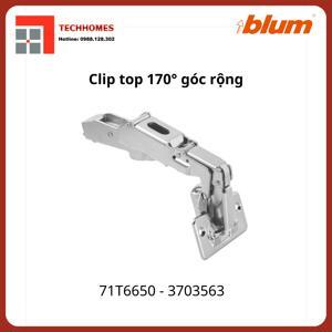 Bản lề CLIP top góc mở 170° dành cho ứng dụng góc mở rộng Blum 71T6650