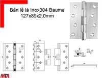 Bản lề cửa Bauma Hafele 926.20.345 kích thước 127x89x2.0 mm inox304 cửa nặng 45kg
