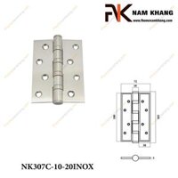 Bản lề cửa inox cao cấp NK307C-INOX (Dài 100mm - Dày 2mm, Màu Inox)