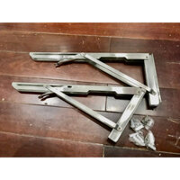 Bản lề gập thông minh INOX 25cm-30cm-35cm-40cm  bộ 2 cái , Giá Ke đỡ bàn gấp gọn treo tường chịu lực