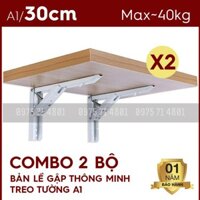 Bản lề gập treo tường. Bản lề gập thông minh A1-30cm tải 40kg. combo 2 bộ