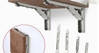 Bản lề gấp treo tường thông minh chịu lực 60kg BA1085, Bộ 2 cái dài 20cm