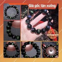 [Bán Lẻ - GIÁ SỈ] Vòng tay phong thủy Đá Núi Lửa Đen Ánh Cầu Vồng   May Mắn Bình An cho nam nữ - Tổng Sỉ Phong Thủy