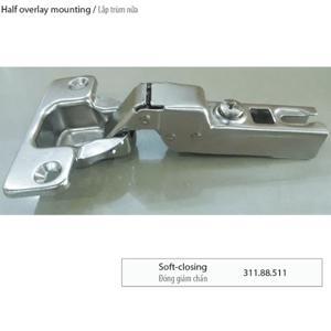 Bản lề giảm chấn trùm nửa Hafele 311.88.511