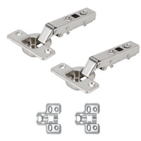 Bản lề Hafele inox304 - 483.01.720/483.01.721/483.01.722 (2 bản lề + đế + ốc vít)