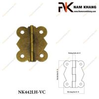 Bản lề hộp gỗ - hộp quà tặng màu đồng cổ NK442LH-VC (Phủ bì 20mm, Màu Đồng Cổ)