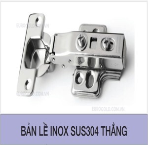 Bản lề inox 304 giảm chấn lắp thẳng Eurogold WP01