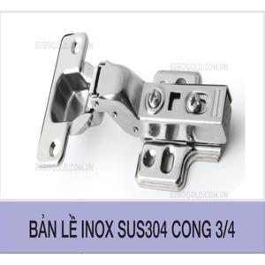 Bản lề inox 304 giảm chấn lắp cong 3/4 Eurogold WP03