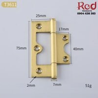 Bản lề lá bằng đồng cho tủ cửa gỗ nhiều kích thước T3611