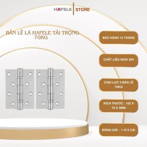 Bản lề lá Hafele 489.05.022 - 102x76x3 mm, 2 bi