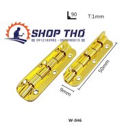 Bản lề màu vàng bo góc tròn loại dày đẹp độ mở 90 và 180 độ - W046 90 độ  4 cái