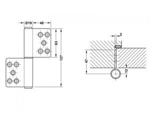 Bản lề nâng hạ Hafele 926.13.903