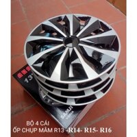 Bán lẻ Ốp Chụp Mâm (LAZANG) Oto R13 - R14 - R15 - 13-14-15inch - ốp mâm lazang dành cho xe vành sắt kèm logo