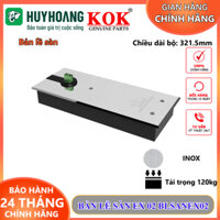 Bản lề sàn Huy Hoàng BLSANEX02 Bản lề sàn EX 02 bề mặt inox tải trong 120kg cửa kính chất liệu INOX chính hãng KOK