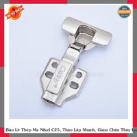 Bản Lề Thép Mạ Nikel C25, Tháo Lắp Nhanh, Giảm Chấn Thủy Lực CARINY C25