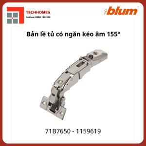 Bản lề tích hợp giảm chấn góc mở 155°dành cho tủ có ngăn kéo âm - Trùm âm Blum 71B7650