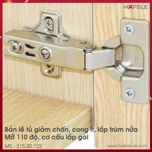 Bản lề tiêu chuẩn giảm chấn 315.30.722