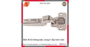 Bản lề trùm nửa không bật Hafele 315.31.551