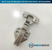 Bản lề tủ bếp NewEra giảm chấn, loại cong vừa, lắp nhanh 666B