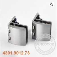 Bản lề tủ kính 90o, KT: 45x55mm, kính 5~10mm - Hợp kim mờ