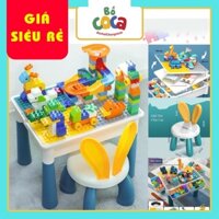 Bàn Lego thông minh cho bé vui chơi thỏa thích đa năng 110 chi tiết cao cấp bao gồm ghế