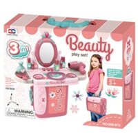 (BÁN LỖ) Đồ chơi cho bé gái nhập vai thành các thợ làm đẹp trang điểm cho búp bê hình kèm valy xách 3 trong 1 cực đẹp