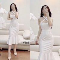 [BÁN LỖ VỐN] Váy trắng body thiết kế V686 - Đẹp Shop DVC (Kèm ảnh thật, video do shop tự chụp) 💝