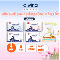 [BÁN LỐC] Băng Vệ Sinh Aiwina Siêu Mỏng Ban Ngày 24.5cm, Ban đêm 29cm/33cm/42cm (1Lốc x 6 Gói)