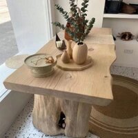 Bàn Lớn Bằng Gỗ Rắn Đơn Giản Cửa Hàng Quần Áo Zhongdao Liushuitai B & B Bàn Dài Bằng Gỗ Tròn Bàn Trà Bàn Hội Nghị Mặt Tự