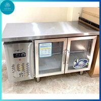 BÀN MÁT CỬA KÍNH 1.2M, BÀN LẠNH INOX CÁNH CỬA KÍNH, Tủ mát, tủ lạnh cánh kính