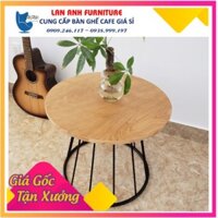 Bàn mặt gỗ chân sắt thấp H50 (LA-T009)