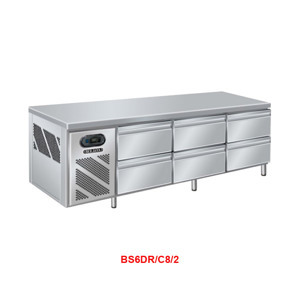 Bàn mát inox Berjaya BS6DR/C8/2 dài 2,48m