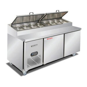 Bàn mát Pizza 1.8m 2 cánh inox Berjaya BS2D/PCF6/Z