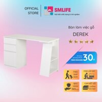 Bàn máy tính gỗ công nghiệp nhỏ gọn SMLIFE Derek