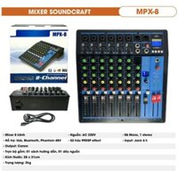 Bàn mixer có bluetooth Soundcraft MPM-8/8 tích hợp tới 99 hiệu ứng, xử lý âm thanh chuyên nghiệp - Soundcraft MPM 8-8